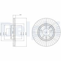 DELPHI BG2688 - Lado de montaje: Eje delantero<br>Altura [mm]: 47,9<br>Tipo de disco de frenos: ventilación interna<br>Espesor de disco de frenos [mm]: 26<br>Espesor mínimo [mm]: 24<br>Número de taladros: 3<br>Diámetro exterior [mm]: 283<br>Número de orificios: 5<br>Diámetro de centrado [mm]: 71,1<br>corona de agujeros - Ø [mm]: 108<br>Superficie: revestido<br>