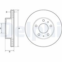 DELPHI BG3841 - Disco de freno