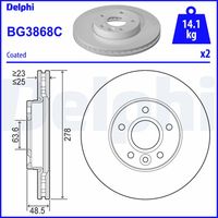 COMLINE ADC1928 - Lado de montaje: Eje delantero<br>Tamaño de llanta [pulgada]: 16,0<br>Altura [mm]: 48,5<br>Tipo de disco de frenos: ventilación interna<br>Espesor de disco de frenos [mm]: 25<br>Espesor mínimo [mm]: 24<br>Diámetro exterior [mm]: 300<br>Número de orificios: 5<br>Diámetro de centrado [mm]: 63,6<br>corona de agujeros - Ø [mm]: 108<br>Superficie: revestido<br>