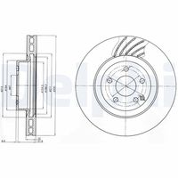 DELPHI BG3877 - Disco de freno