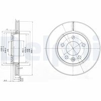 DELPHI BG3893 - Lado de montaje: Eje delantero<br>Número de PR: 2E4<br>Altura [mm]: 55,4<br>Tipo de disco de frenos: ventilación interna<br>Espesor de disco de frenos [mm]: 32<br>Espesor mínimo [mm]: 28,5<br>Diámetro exterior [mm]: 340<br>Número de orificios: 5<br>Diámetro de centrado [mm]: 76<br>corona de agujeros - Ø [mm]: 120<br>Superficie: revestido<br>