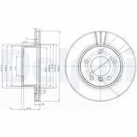 DELPHI BG3899 - Disco de freno