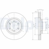 DELPHI BG3936 - Disco de freno