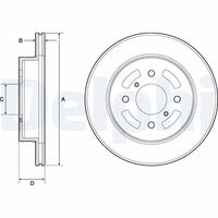 DELPHI BG3941 - Disco de freno