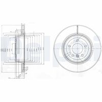 DELPHI BG3961 - Disco de freno