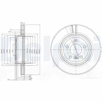 DELPHI BG3938 - Disco de freno