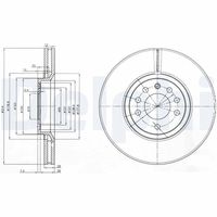 DELPHI BG3973 - Disco de freno