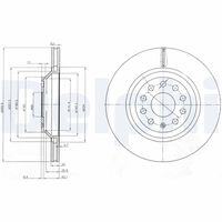 DELPHI BG3975 - Disco de freno