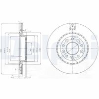 DELPHI BG3995 - Disco de freno