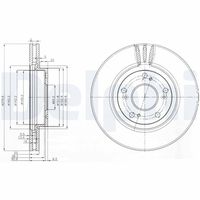 DELPHI BG3977 - Disco de freno