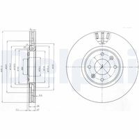 DELPHI BG4002 - Disco de freno