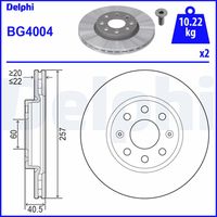 DELPHI BG4004 - Disco de freno