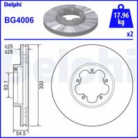 DELPHI BG4006 - Disco de freno