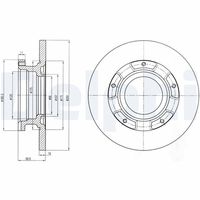 DELPHI BG4008 - Disco de freno