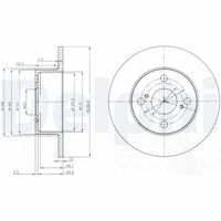 DELPHI BG4050 - Disco de freno