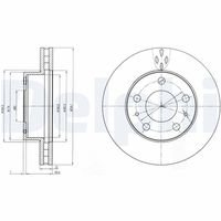 DELPHI BG4060 - Disco de freno