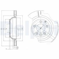 DELPHI BG4070 - Lado de montaje: Eje trasero<br>Código de equipamiento: I1KF<br>Código de equipamiento: I1KS<br>Código de equipamiento: I1KZ<br>Código de equipamiento: I2EE<br>Código de equipamiento: I2EJ<br>Tipo de disco de frenos: ventilado<br>Número de orificios: 5<br>Homologación: E1 90R-02C0502/2185<br>Superficie: revestido<br>Diámetro exterior [mm]: 330<br>Espesor de disco de frenos [mm]: 28<br>Espesor mínimo [mm]: 26<br>Diámetro de centrado [mm]: 85<br>Altura [mm]: 73,5<br>