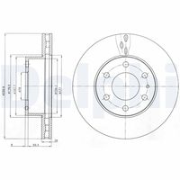 DELPHI BG4100 - Lado de montaje: Eje trasero<br>Altura [mm]: 84,5<br>Tipo de disco de frenos: macizo<br>Espesor de disco de frenos [mm]: 22<br>Espesor mínimo [mm]: 19<br>Diámetro exterior [mm]: 289<br>Número de orificios: 8<br>Diámetro de centrado [mm]: 84<br>corona de agujeros - Ø [mm]: 108<br>