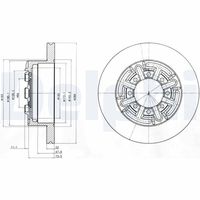 DELPHI BG4171 - Disco de freno