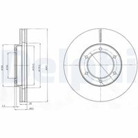 DELPHI BG4209 - Disco de freno