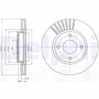 DELPHI BG4337 - Disco de freno