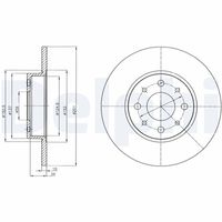 DELPHI BG4312 - Disco de freno