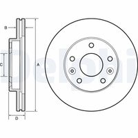 DELPHI BG4455 - Disco de freno