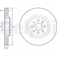 DELPHI BG4456 - Disco de freno