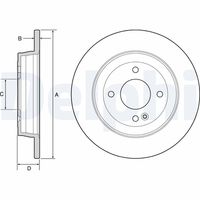 DELPHI BG4564 - Lado de montaje: Eje trasero<br>Altura [mm]: 43,9<br>Tipo de disco de frenos: macizo<br>Espesor de disco de frenos [mm]: 10<br>Espesor mínimo [mm]: 8,4<br>Número de taladros: 1<br>Diámetro exterior [mm]: 262<br>Número de orificios: 4<br>Diámetro de centrado [mm]: 62,5<br>corona de agujeros - Ø [mm]: 100<br>Superficie: revestido<br>