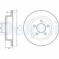 DELPHI BG3846 - Disco de freno