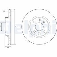 DELPHI BG4570 - Disco de freno