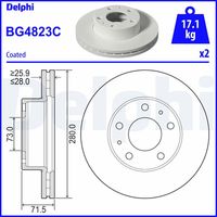 DELPHI BG4099 - Disco de freno