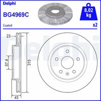 COMLINE ADC2973V - Disco de freno - Comline