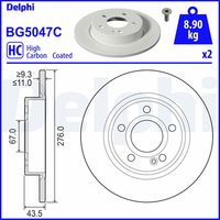 COMLINE ADC5109V - año construcción desde: 12/2018<br>Lado de montaje: Eje trasero<br>Altura [mm]: 42<br>Peso [kg]: 4,38<br>Tipo de disco de frenos: macizo<br>Espesor de disco de frenos [mm]: 11<br>Espesor mínimo [mm]: 9,3<br>Diámetro exterior [mm]: 276<br>Número de orificios: 5<br>Diámetro de centrado [mm]: 67<br>corona de agujeros - Ø [mm]: 112<br>Superficie: revestido<br>