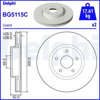 COMLINE ADC1249V - Disco de freno - Comline