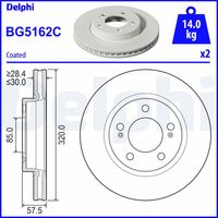 BREMBO 09D86311 - Espesor de disco de frenos [mm]: 28<br>Llanta, nº de taladros: 5<br>Cantidad de agujeros de fijación: 2<br>Espesor [mm]: 56<br>Diámetro exterior [mm]: 320<br>corona de agujeros - Ø [mm]: 130<br>Superficie: revestido<br>Tipo de disco de frenos: ventilación interna<br>Lado de montaje: Eje delantero<br>Espesor mínimo [mm]: 26<br>Diámetro de centrado [mm]: 85<br>Peso [kg]: 10,25<br>