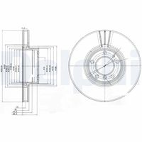 DELPHI BG9005 - Disco de freno