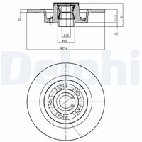 DELPHI BG9026RS - Disco de freno