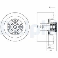 DELPHI BG9028RS - Disco de freno