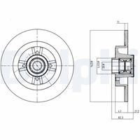 DELPHI BG9030RS - Disco de freno