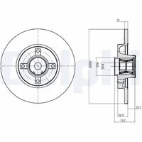 DELPHI BG9053RS - Disco de freno