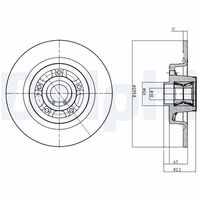 DELPHI BG9023RS - Disco de freno