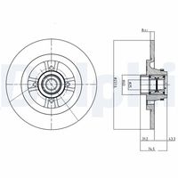 DELPHI BG9025RS - Disco de freno