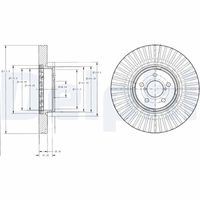 DELPHI BG9105 - Disco de freno