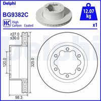 COMLINE ADC5043V - año construcción desde: 08/2018<br>Lado de montaje: Eje trasero<br>Número de PR: 1LB<br>Altura [mm]: 97,8<br>Tipo de disco de frenos: ventilación interna<br>Espesor de disco de frenos [mm]: 28<br>Espesor mínimo [mm]: 25<br>Diámetro exterior [mm]: 303<br>Número de orificios: 6<br>Diámetro de centrado [mm]: 120<br>corona de agujeros - Ø [mm]: 145<br>Superficie: revestido<br>