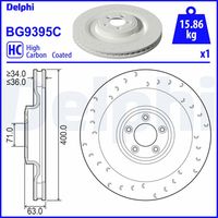 DELPHI BG4202C - Lado de montaje: Eje delantero<br>Tipo de disco de frenos: ventilado<br>Número de orificios: 5<br>Homologación: E1 90R-02C0074/1558<br>Superficie: aceitado<br>Diámetro exterior [mm]: 305<br>Espesor de disco de frenos [mm]: 28<br>Espesor mínimo [mm]: 26<br>Diámetro de centrado [mm]: 73,8<br>Altura [mm]: 49,5<br>