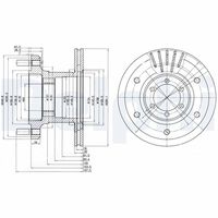 DELPHI BG9453 - Disco de freno