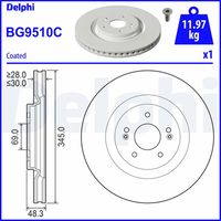 BLUE PRINT ADBP430105 - Espesor de disco de frenos [mm]: 30<br>Llanta, nº de taladros: 5<br>Cantidad de agujeros de fijación: 2<br>Espesor [mm]: 50<br>Diámetro exterior [mm]: 340<br>corona de agujeros - Ø [mm]: 114<br>Superficie: revestido<br>Tipo de disco de frenos: ventilación interna<br>Lado de montaje: Eje delantero<br>Espesor mínimo [mm]: 28<br>Diámetro de centrado [mm]: 69<br>Peso [kg]: 12,1<br>