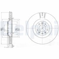 DELPHI BG9844 - Disco de freno