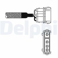 DELPHI ES1033312B1 - año construcción hasta: 04/1998<br>Sonda lambda: Sonda de regulación<br>Lado de montaje: delante del catalizador<br>Cantidad líneas: 4<br>intervalo de cambio recomendado [km]: 160000<br>Conexión / terminal/borne: adaptar conexión enchufe si procede<br>